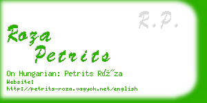 roza petrits business card